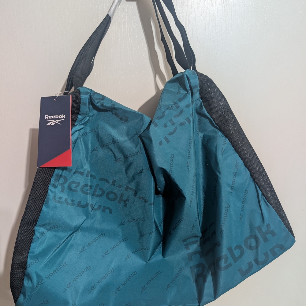 Reebok Men's Teal and Black Duffel Bag